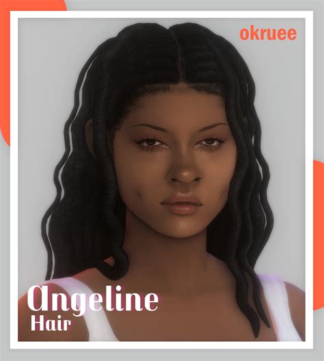 Angeline Hair Okruee Create A Sim The Sims 4 Curseforge