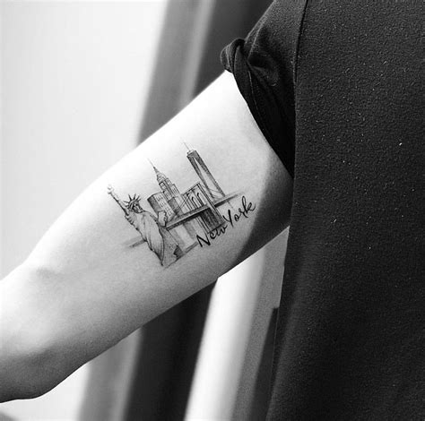 60 New York Skyline Tattoo Designs For Men Big Apple Ink Ideas Artofit