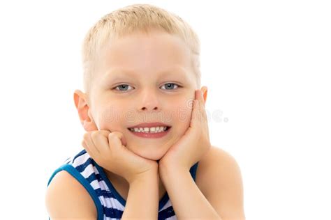 The Little Boy Smiles Portrait Stock Photo Image Of Beautiful