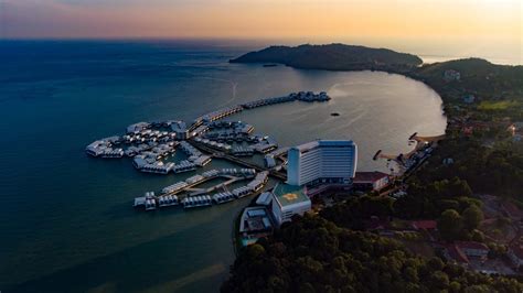 On a spectacular beach overlooking the. Lexis Hibiscus Port Dickson, Malaysia Epic 4K Aerial View ...