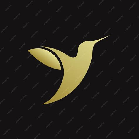 Premium Vector Golden Bird Logo Design With Black Background