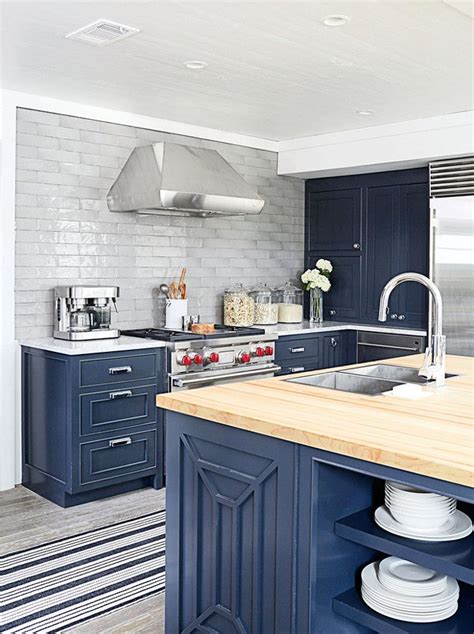 Upgrade to one of these for free: Navy Blue Kitchen Cabinet color Benjamin Moore Raccoon Fur ...
