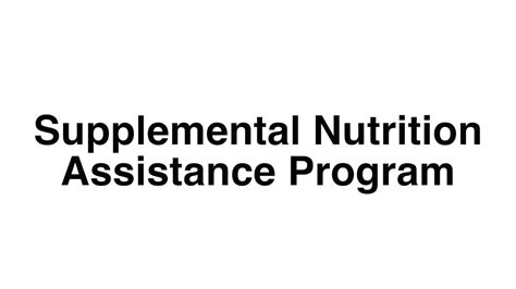 Supplemental Nutrition Assistance Program Youtube