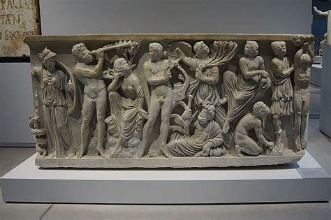 C290 300 Sarcophagus Musical Contest Between The God Apollo And The