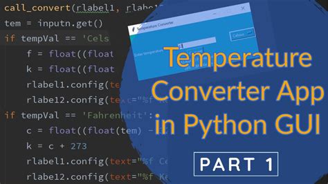 Hello everyone, i know many of you are aspiring to develop applications, but are stuck with java. How to create a temperature converter app in python GUI ...