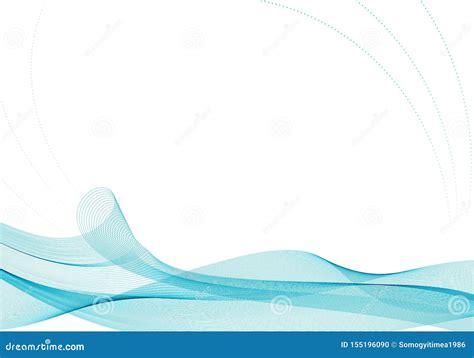 Wavy Abstract Background In Turquoise Color Stock Vector
