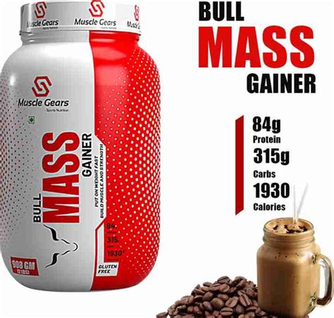Muscle Gears Bull Mass Gainer 2lbs Coffee Weight Gainersmass Gainers