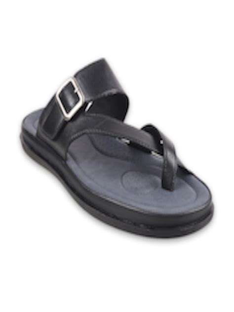 Buy Metro Men Black Leather Comfort Sandals Sandals For Men 15171780 Myntra