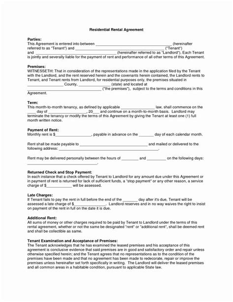 Free Printable Rental Agreement Unique Free Copy Rental Lease Agreement Rental Agreement