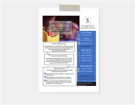 Aba Therapy Flyer Ms Word Editable File Launched Creative Designs