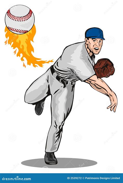 Baseball Pitcher Sketch Illustration Cartoon Vector Cartoondealer