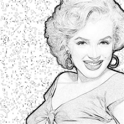 Marilyn Monroe A Digital Pencil Sketch Copyright P By Paulhfresco On