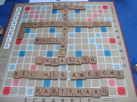 At My Daughters College Graduation I Put Out A Scrabble Game And Had