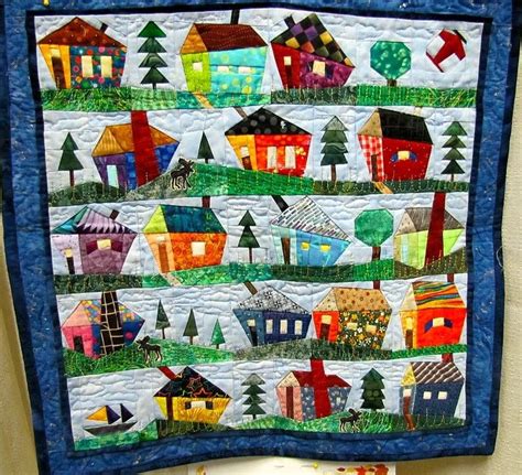 Coloful Houses Clt0111108h Quilt Blanket House Quilts House Quilt