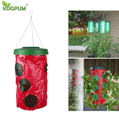 Reusable Garden Vertical Grow Bag Upside Down Tomato Strawberry Planter