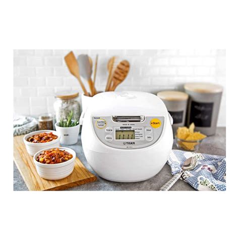 Tiger JBV S18U 10 Cup Microcomputer Controlled 4 In 1 Rice Cooker White