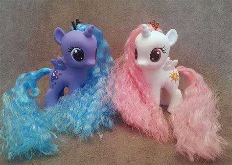 Mlp Fim Filly Luna And Celestia Custom Ponies By Hannaliten My