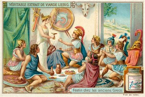 Ancient Greek Feast Stock Image Look And Learn