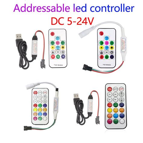 Dc 5v 12v 24v Addressable Dcusb Rgb Led Controller Ws2811 Ws2812b