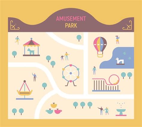Amusement Park Map 577364 Vector Art At Vecteezy