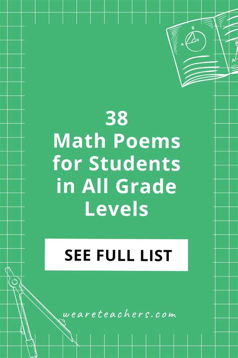 38 Math Poems For Students In All Grade Levels