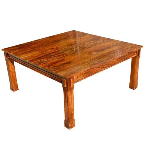 Four petite legs india, 1980s size: Rustic Solid Wood Square Block Legs Dining Table
