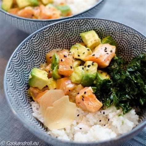 Poke Bowl Au Saumon Et Avocat Recipe Food Healthy Recipes Cooking