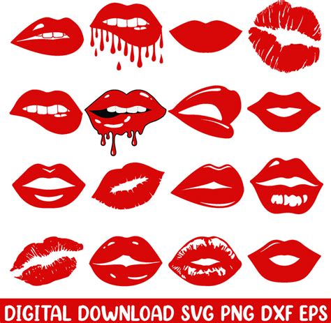 Dripping Queen Svgdripping Lips Svglips Bundle Svg Lips Svgbiting Lips Svgsexy Lips Svgkiss