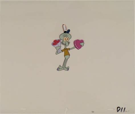 Original Cel Happy Valentines Day Animation Spongebob