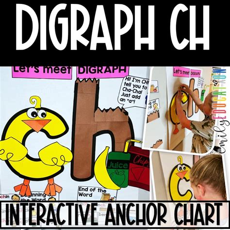 Ch Digraph Phonics Interactive Anchor Chart Emily Education