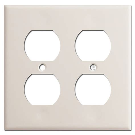2 Gang Duplex Outlet Receptacle Cover Light Almond