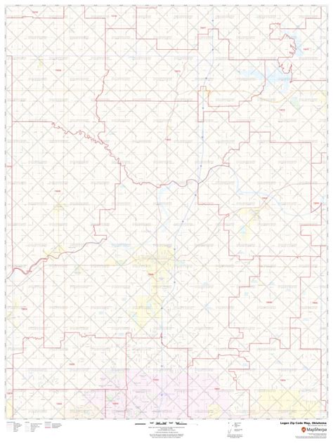 Logan Zip Code Map Oklahoma Logan County Zip Codes
