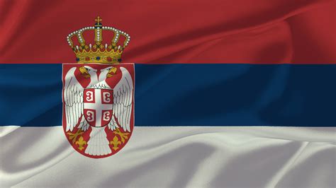 Serbien Flagge 015 Hintergrundbild