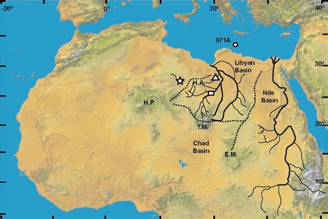 Ancient Rivers In The Sahara Ancient Maps Map Historical Maps
