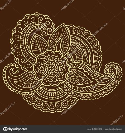 Henna Tattoo Flower Template Mehndi Style Set Of Ornamental Patterns