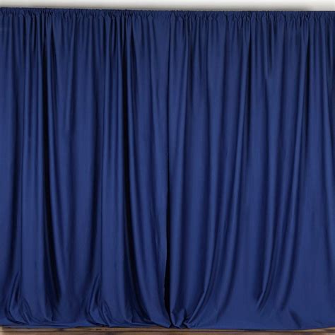 10ft Navy Polyester Fire Retardant Curtain Stage Backdrop Partition