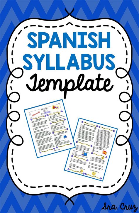 Spanish Syllabus Template This Word Document Is A Completely Customizable Template For Your