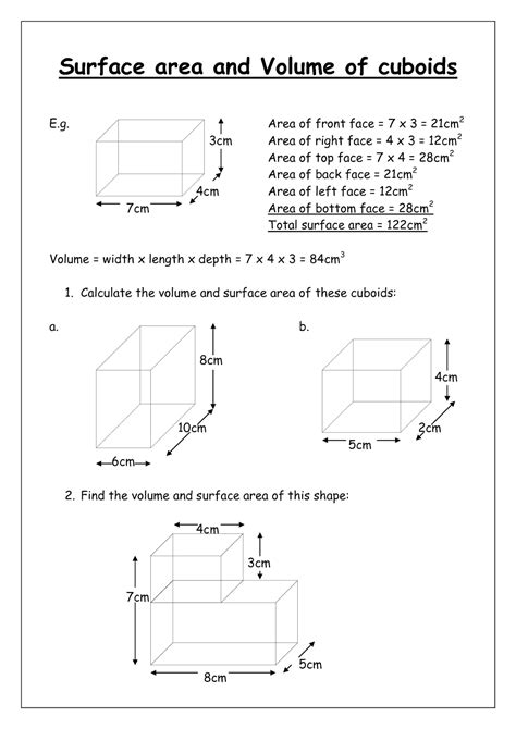 20 Volume And Surface Area Worksheets With Answers Coo Worksheets