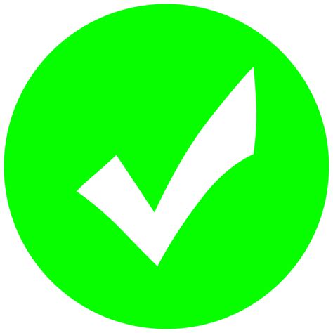 Bright Green Tick Checkmark Icon Png