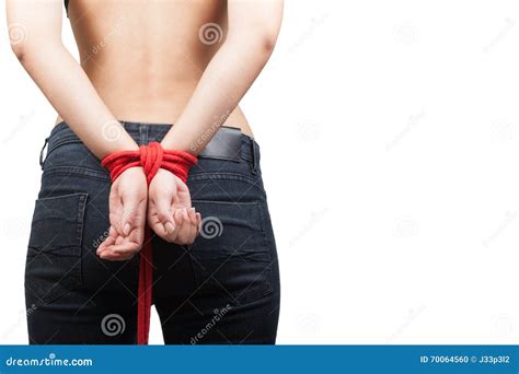 Submissive Topless Asia Woman Stock Photo Image Of Cuff Handcuffed