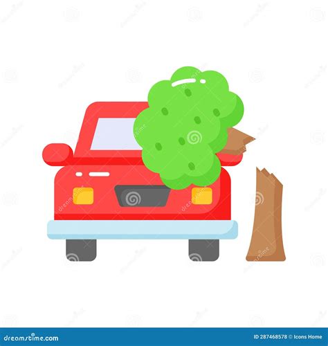 Tree Falling On Car An Editable Icon Of Car Accident Car Insurance