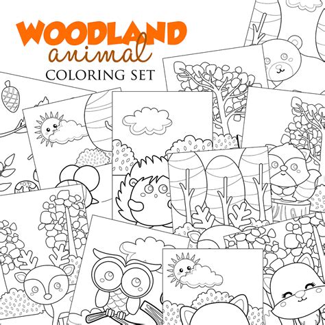 Woodland Coloring Pages For Adults