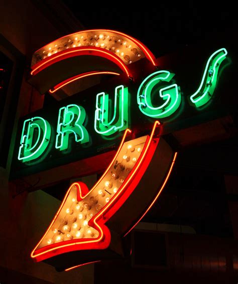 Drugs Neon Sign This Drug Store Sign Is A Vintage Two