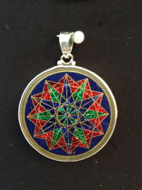 Twelve Pointed Star Sacred Geometry Pendant · Rainbows Of Healing