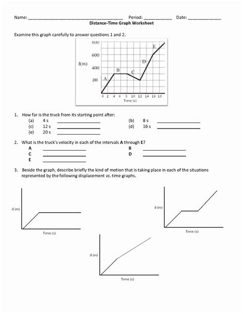 Graphing Acceleration Worksheet — Db