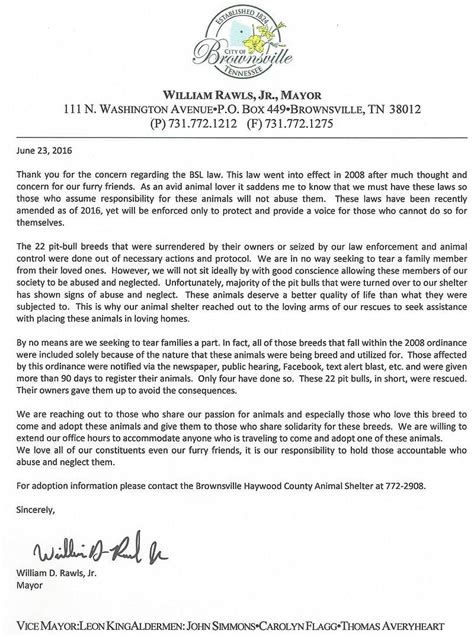 Animal Adoption Letter The W Guide