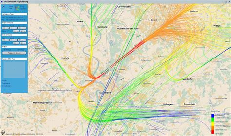 Normalerweise fahren pro tag 22 züge von düsseldorf nach bremen. Landkartenblog: DFS zeigt den Flugverkehr deutscher ...