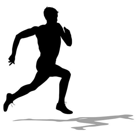 Premium Vector Silhouettes Runners On Sprint Men Vector Illustration