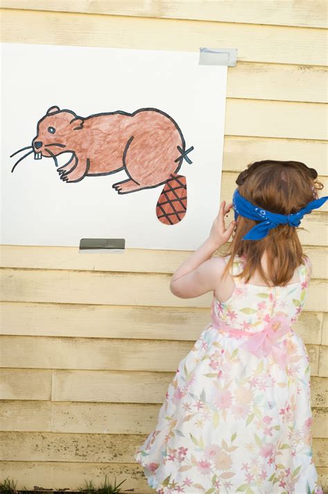Pin The Tail On The Beaver Game Canadaday Partyideas Canadian