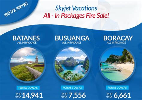 Skyjet Batanes Coron Boracay Promo Airfare And Hotel Package New